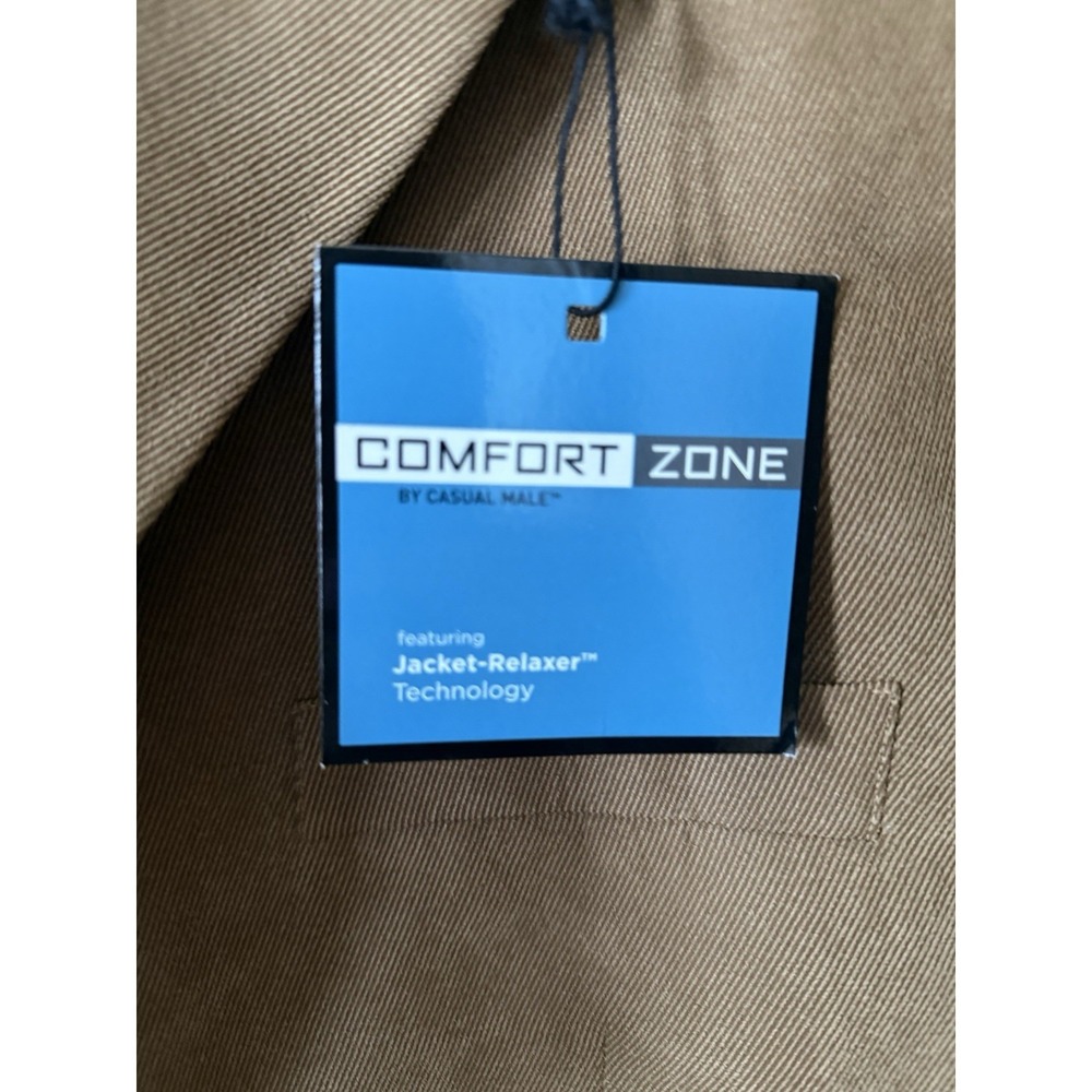 NWT Comfort Zone Sz 60  Men's Sport Coat Blazer Med Autumn Brown - Picture 2 of 6